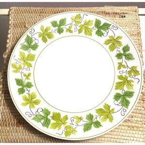 Vintage Mikasa Cera-Stone Green Wood 12" Round Platter 3137-M Japan EUC